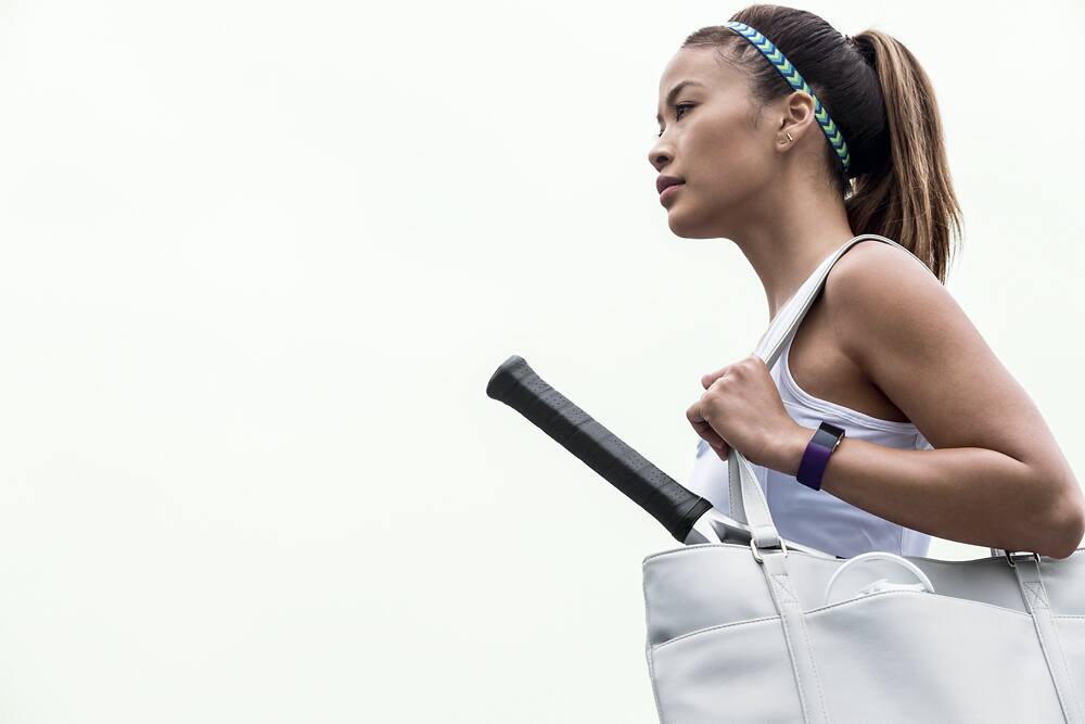 Alt View 12. Fitbit - Charge 2 Activity Tracker + Heart Rate (Large) - Plum Silver.