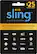 Front. Sling TV - $25 Gift Card.