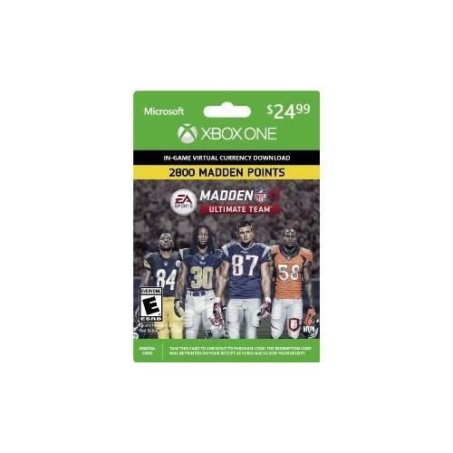 Front. Electronic Arts - Madden NFL 17 Ultimate Team 2800 Points.