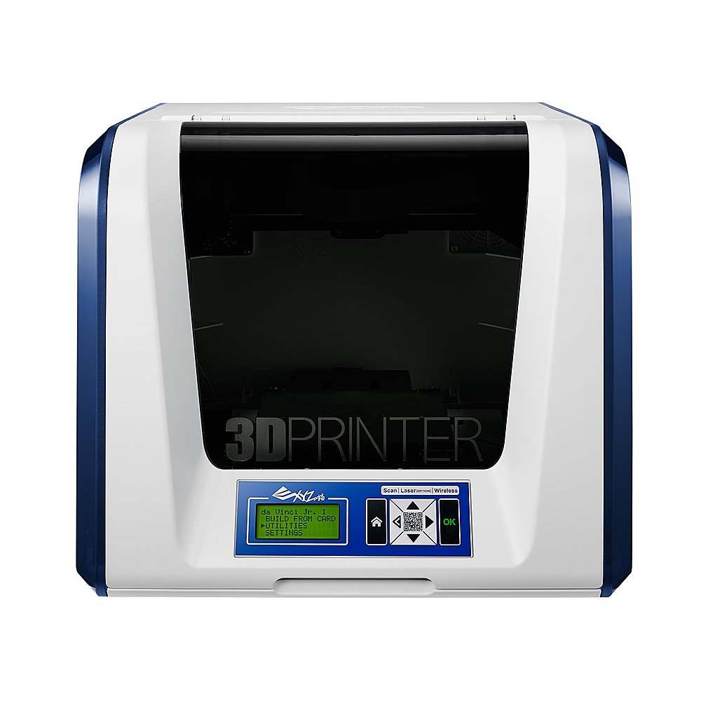 Xyzprinting Da Vinci Jr 1 0 3 In 1 Wireless 3d Printer 3d Scanner Upgradable Laser Engraver Blue White 3f1jsxus00b Best Buy