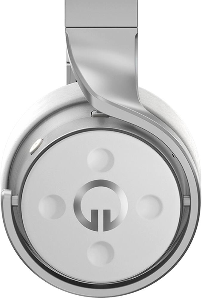 Best Buy Muzik® Studio Wireless OvertheEar Headphones White/Silver