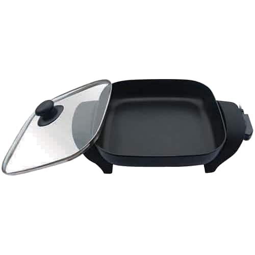 Angle. Nesco - 8 inch Electric Skillet - Black.