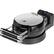 Angle. Kalorik - Belgian Waffle Maker - Black, Stainless Steel.