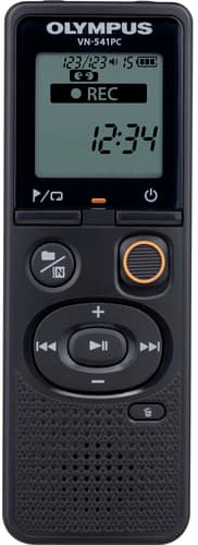 Olympus - VN-Series Digital Voice Recorder - Black - Larger Front