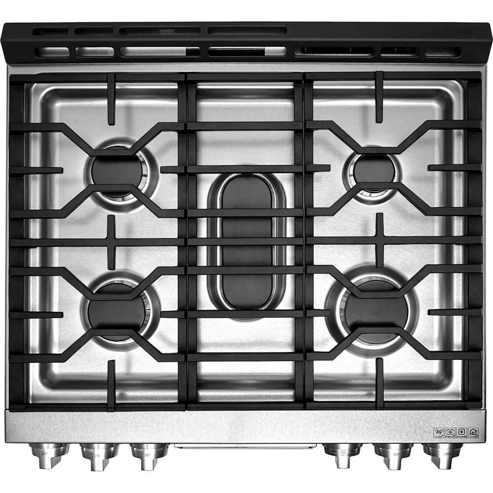 Alt View 11. LG - SIGNATURE 7.3 Cu. Ft. Smart Slide-In Double Oven Dual Fuel True Convection Range with EasyClean and Power Burner - Textured Steel.