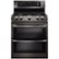 Front. LG - 6.9 Cu. Ft. Self-Cleaning Freestanding Double Oven Gas Range with ProBake Convection - Black Stainless Steel.