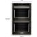 Alt View Zoom 11. KitchenAid - 27" Built-In Double Electric Convection Wall Oven - Black Stainless Steel.