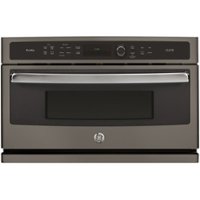 GE Profile - 30" Built-In Single Electric Convection Wall Oven - Slate - Front_Zoom