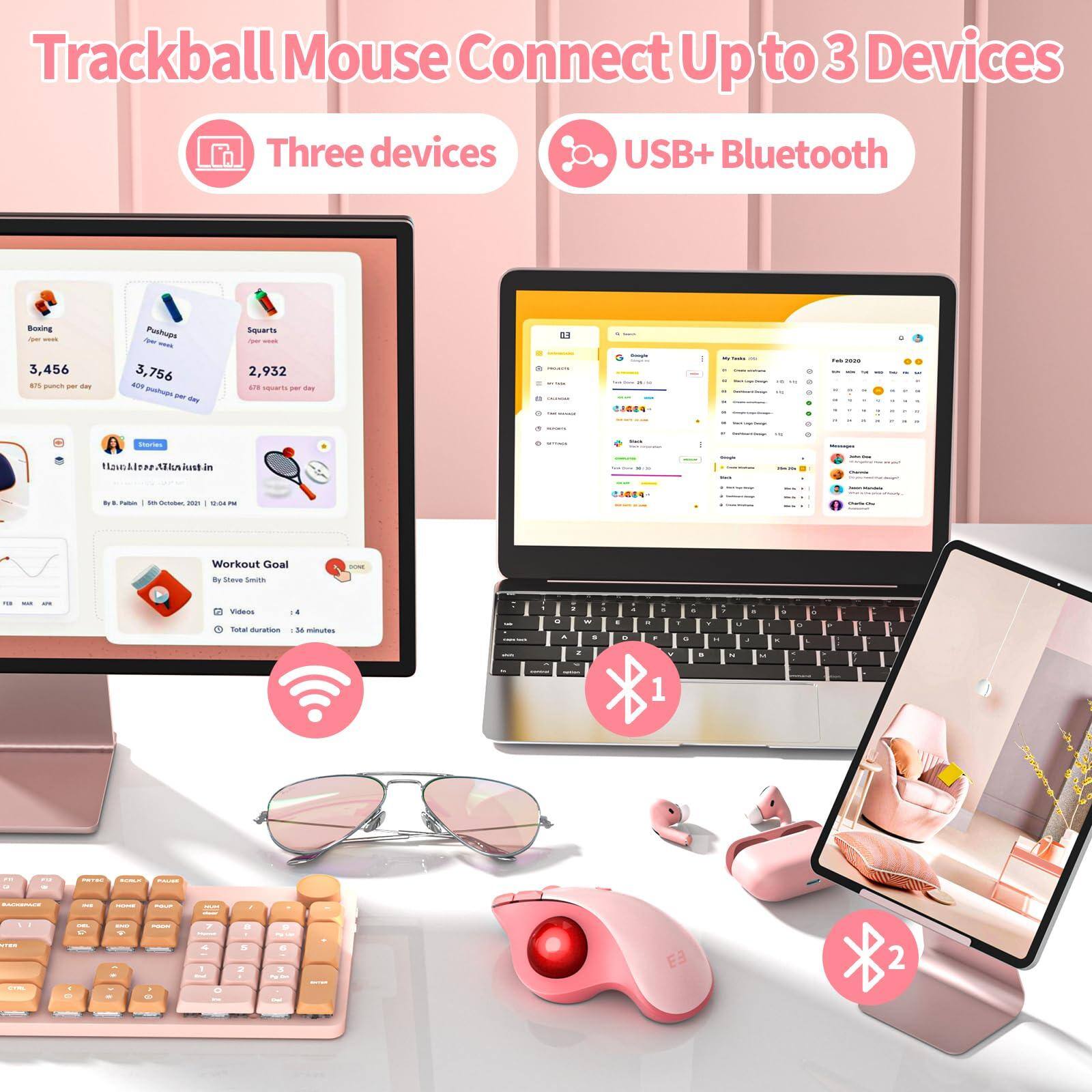 Trackball Mouse Connect Up to 3 Devices

Three devices

USB+ Bluetooth

Boing: 3,456 (81 punches per day)

Pathup: 3,756 (409 points per day)

Squats: 2,932 (678 points per day)

Workout Goal by Steve Smith

Videos: 4

Total duration: 24 minutes
