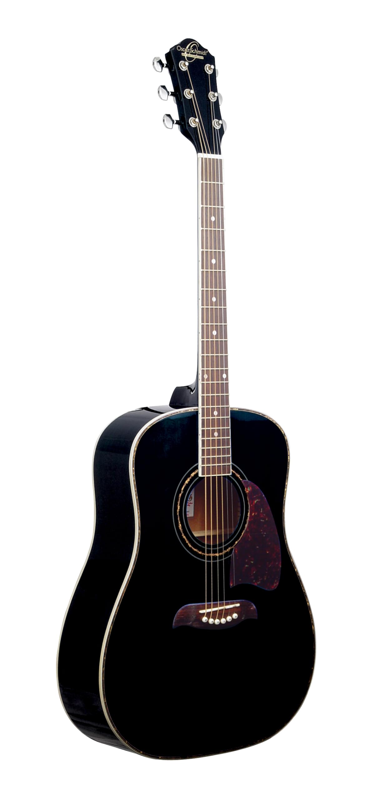 Alt View 4. Oscar Schmidt - Oscar Schmidt OG2B-A Dreadnought Acoustic Guitar. Black - Transparent Blue.