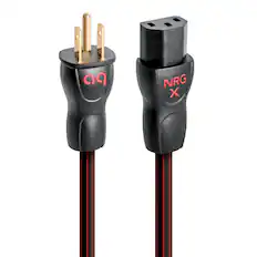 Front. AudioQuest - AudioQuest NRG-X3 Power Cable for Amplifiers and Power Conditioners - 6.56 ft (2m) - Black.