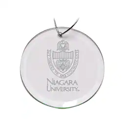 Jardine - Niagara University Purple Eagles 3'' Glass Round Ornament - Multicolor