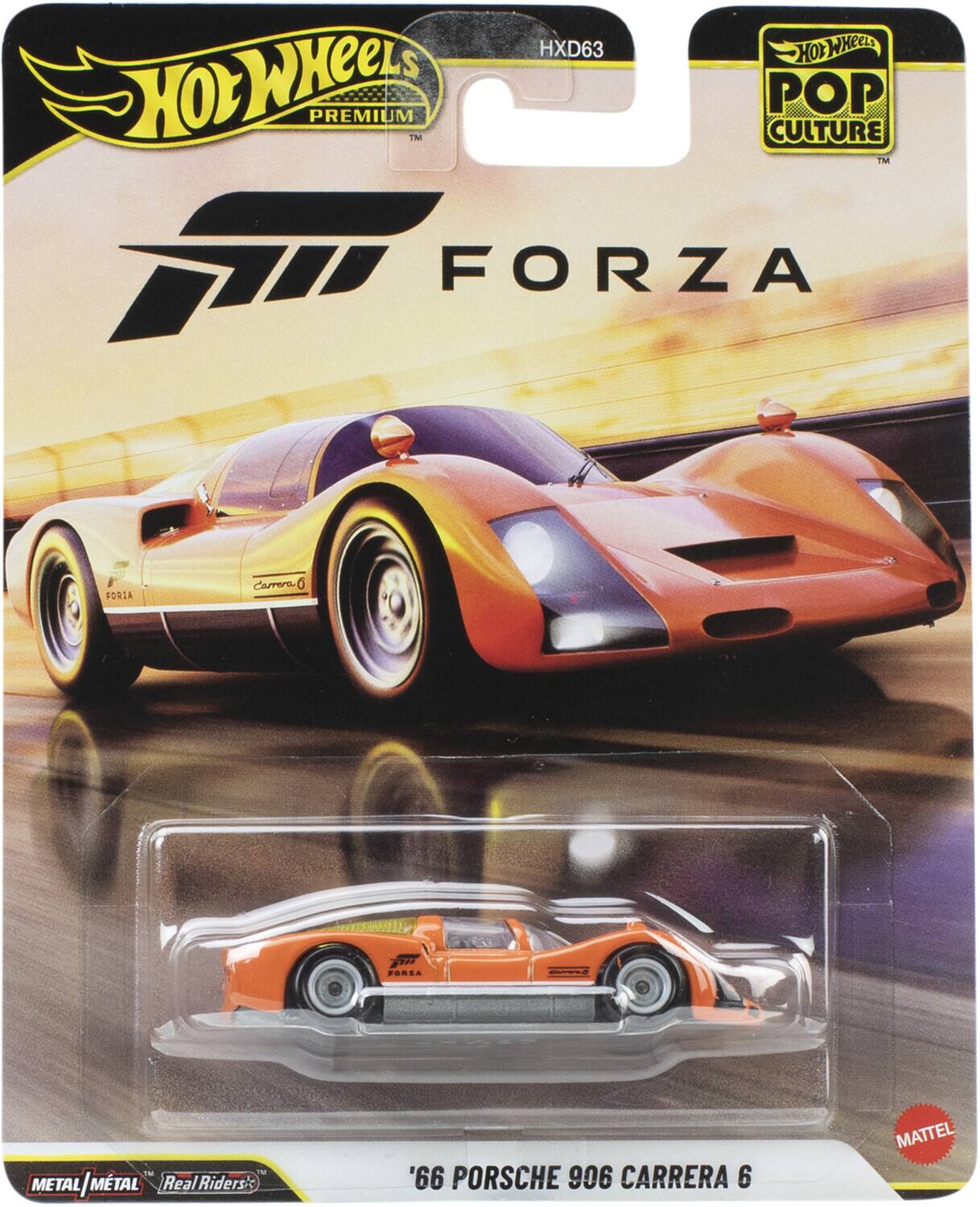 HXD63  
Hot Wheels Premium  
Hot Wheels Pop Culture  
Forza  
PORSCHE 906 Carrera 6  
'66 PORSCHE 906 CARRERA 6  
Metal/Metal  
Real Riders  
MATTEL