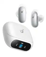 Front. Anker - Soundcore Liberty 5 Pro True Wireless Noise Cancelling Bluetooth In-Ear Earbuds - Pearl White.