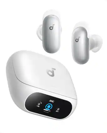 Front. Anker - Soundcore Liberty 5 Pro Noise Cancelling Earbuds - with Guinness World Records-Certified Call Quality - Pearl White.