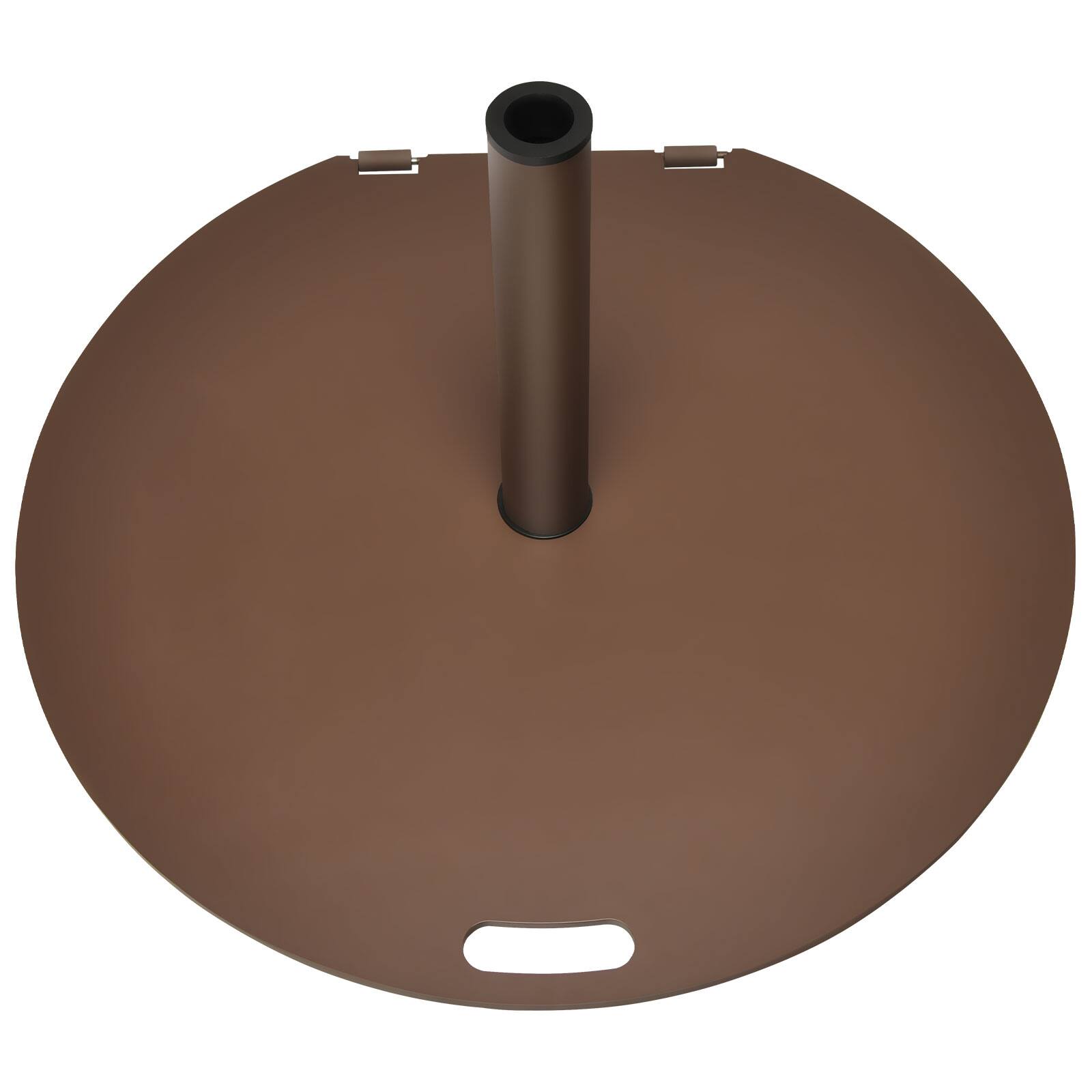 Alt View 1. Costway - Patio 50LBS Umbrella Base Market Umbrella Stand Wheels Handle - Brown.