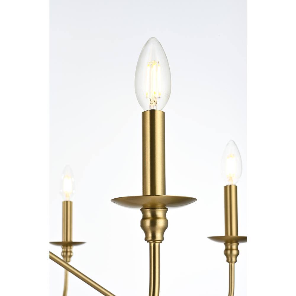Alt View 4. Living District - Rohan 48 inch chandelier in Satin Gold - Satin Gold.
