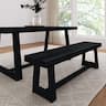 Plank+Beam - Classic Dining Bench - Black Wirebrush