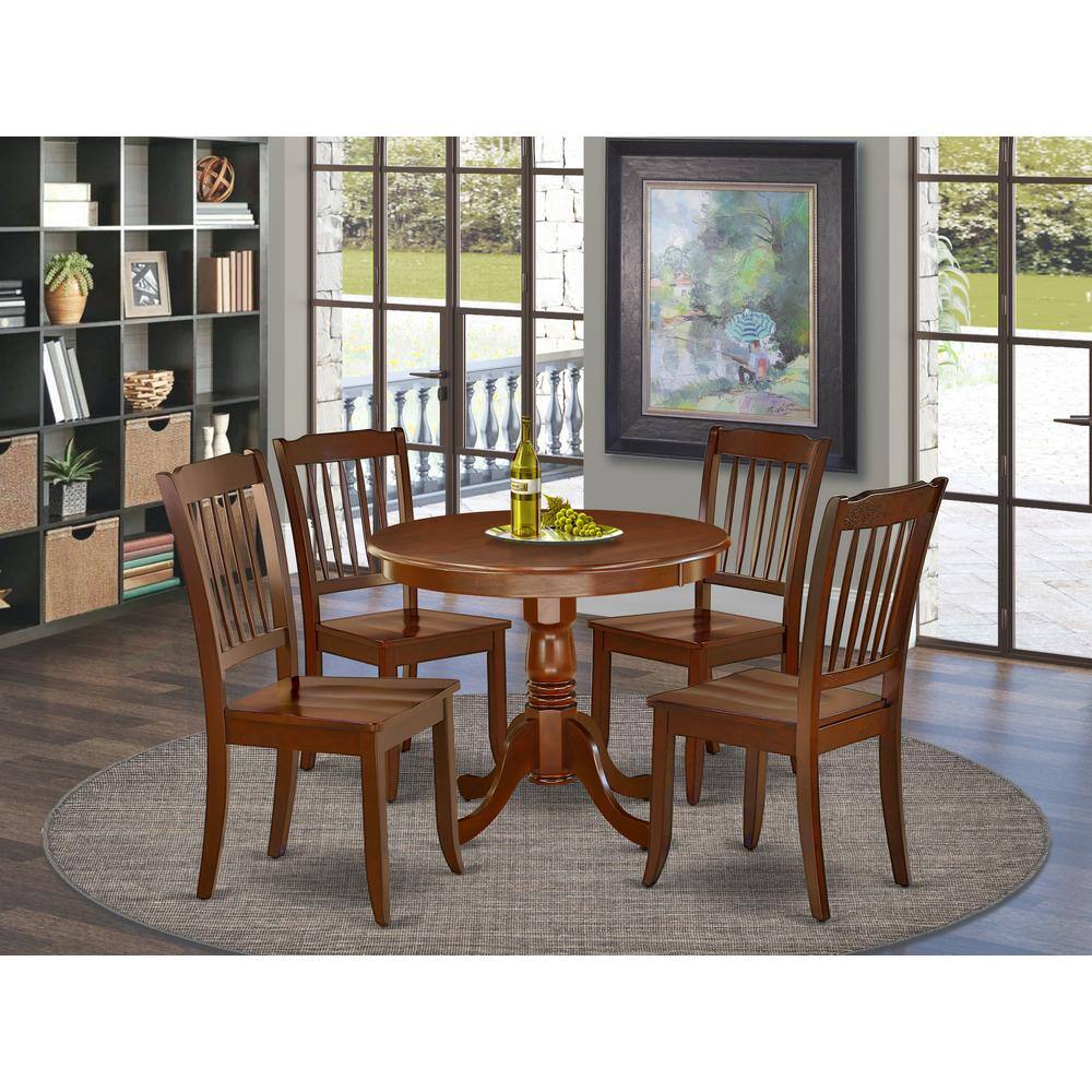 Left. East West Furniture - Dining Room Set Mahogany - Brown.