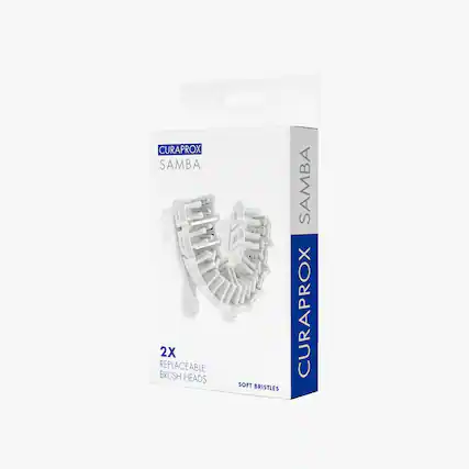 CURAPROX SAMBA 2X REPLACEABLE BRUSH HEADS SOFT BRISTLES SAMBA CURAPROX