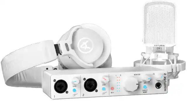 ARTURIA CM1
1. Condenser microphone
2. MINIFUSE
ARTURIA
1. GAIN
2. GAIN
48 V
L R
MONITOR
MIX
DIRECT MONO
MINIFUSE 2