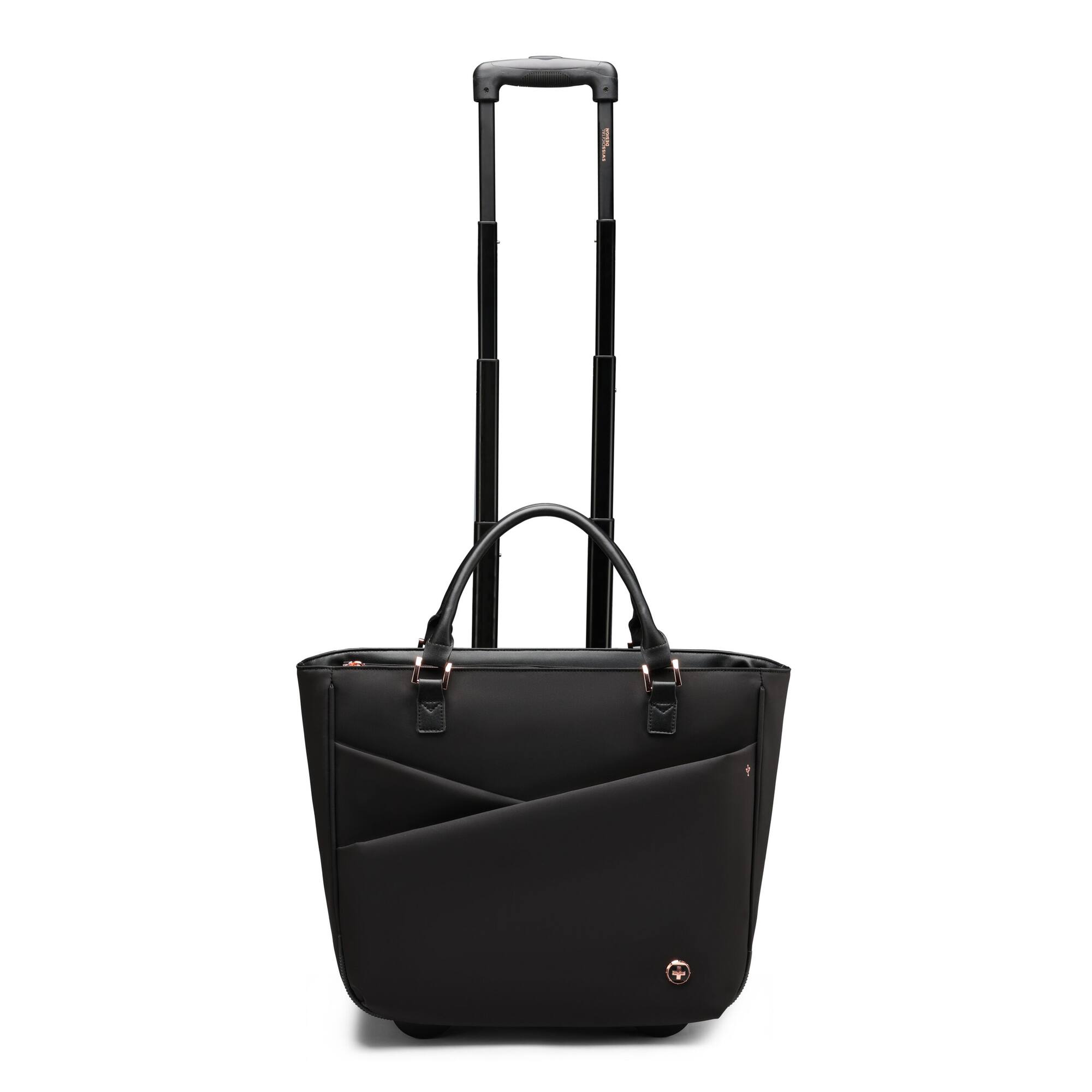 Alt View 2. Swissdigital Design - Swissdigital SD4528L-01 Katy Rose NG Black Tote Cabin - Black.