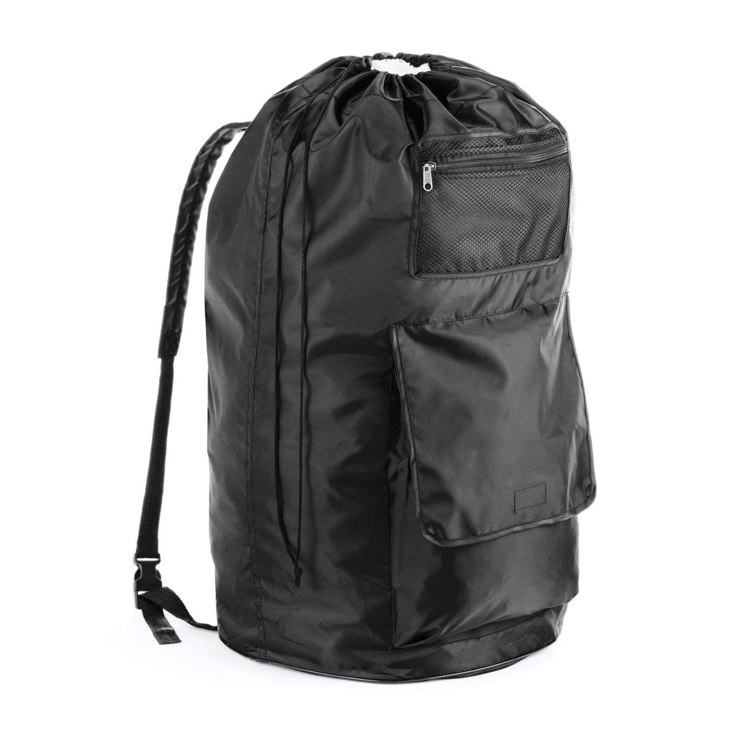 Front. Whitmor - Whitmor Duraclean Black Polyester Collapsible Laundry Bag - Black.