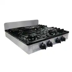 Front. Koblenz - Koblenz Outdoor 4-Burner Gas Stove Top Great for Camping and Tailgating.