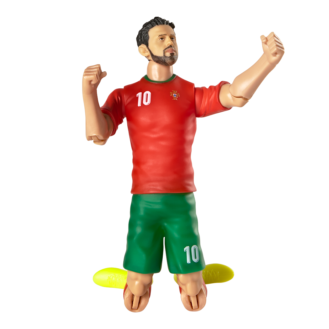 Alt View 4. Banbo Toys - Banbo Toys SOCKERS Portugal National Bernardo Silva 8" Collectible Soccer Action Figure.