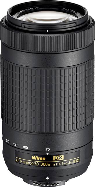 nikon af p dx nikkor 70 300mm f 4 5 6 3g ed telephoto zoom lens for aps c f mount cameras black