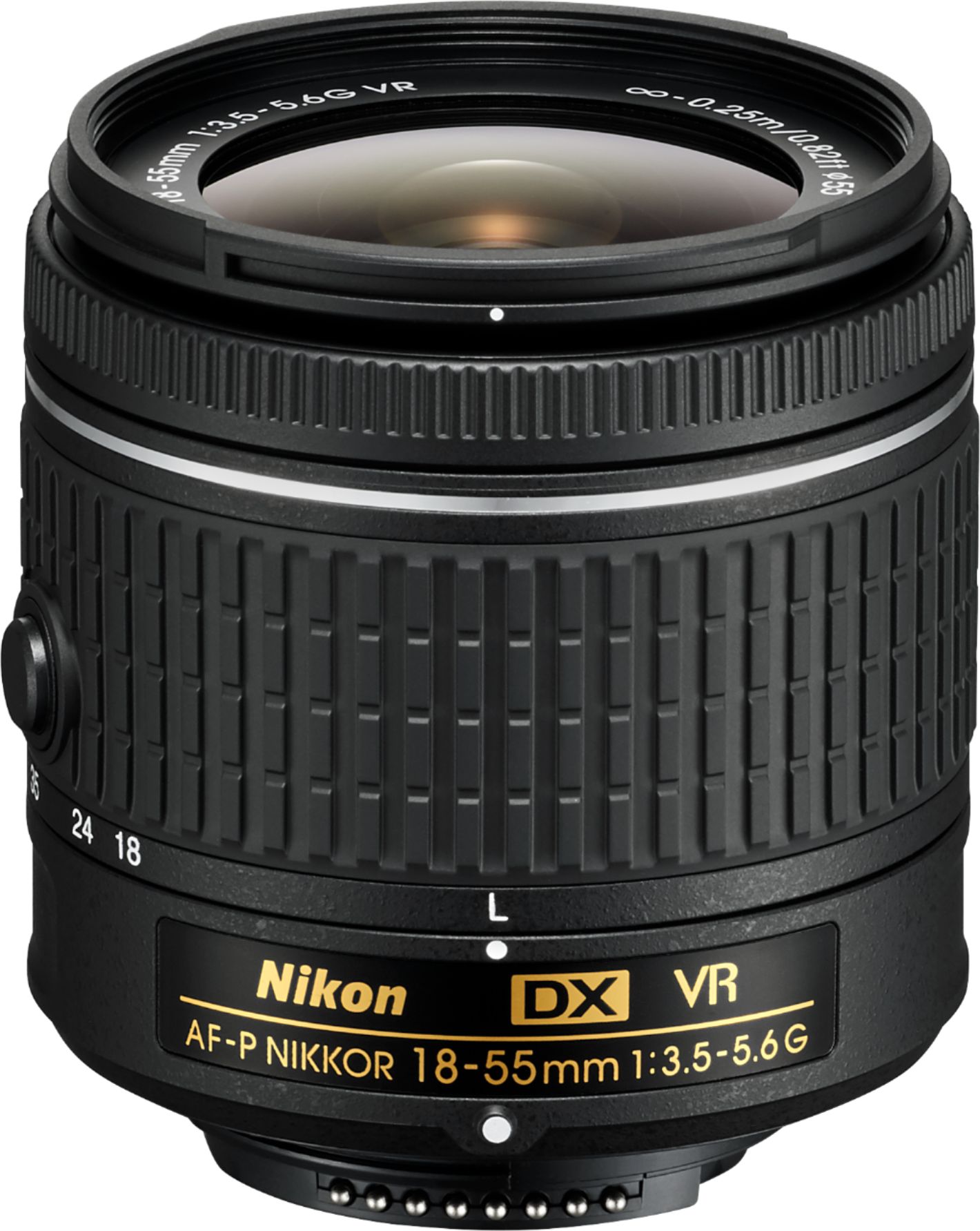 Nikon AF-P DX NIKKOR 18-55mm f/3.5-5.6G VR Zoom Lens for APS-C F-mount  cameras black 20059 - Best Buy