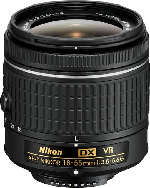 Nikon AF-P DX NIKKOR 18-55mm f/3.5-5.6G VR Zoom Lens for APS-C F-mount cameras black 20059 - Best Buy