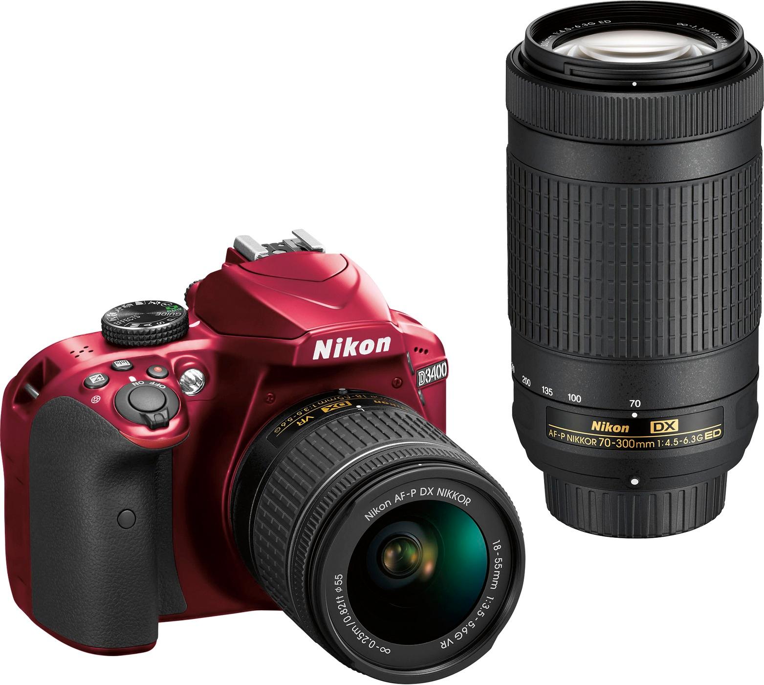 Best Buy: Nikon D3400 DSLR Camera with AF-P DX 18-55mm G VR and 70 ...