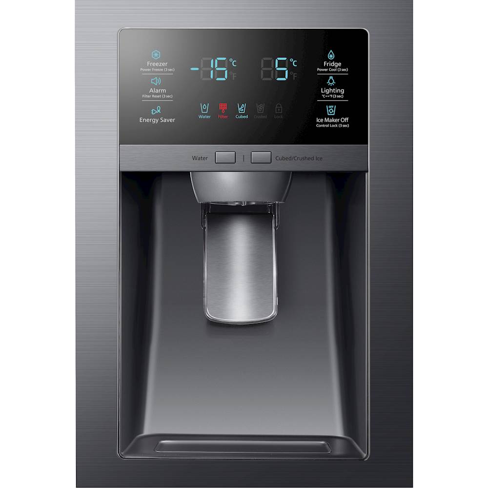 Best Buy Samsung 30 Cu Ft 4 Door French Door Fingerprint Resistant Refrigerator Black Stainless Steel Rf30kmedbsg