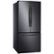 Angle Zoom. Samsung - 30" Wide, 22 cu. ft. French Door  Fingerprint Resistant Refrigerator - Black stainless steel.