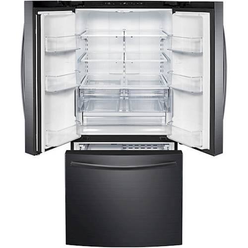 Alt View 13. Samsung - 30" Wide, 22 cu. ft. French Door  Fingerprint Resistant Refrigerator - Black stainless steel.