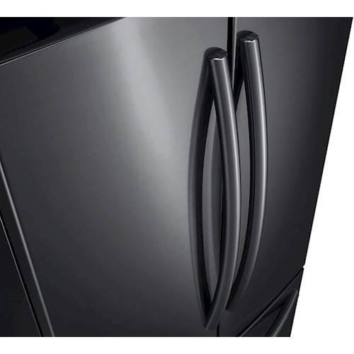 Alt View 14. Samsung - 30" Wide, 22 cu. ft. French Door  Fingerprint Resistant Refrigerator - Black stainless steel.