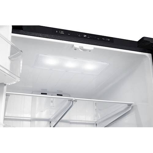 Alt View 16. Samsung - 30" Wide, 22 cu. ft. French Door  Fingerprint Resistant Refrigerator - Black stainless steel.