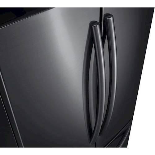 Alt View 5. Samsung - 30" Wide, 22 cu. ft. French Door  Fingerprint Resistant Refrigerator - Black stainless steel.