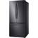 Left. Samsung - 30" Wide, 22 cu. ft. French Door Fingerprint Resistant Refrigerator - Black stainless steel.
