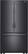 Front. Samsung - 25.5 Cu. Ft. French Door Fingerprint Resistant Refrigerator with Internal Water Dispenser - Black Stainless Steel.