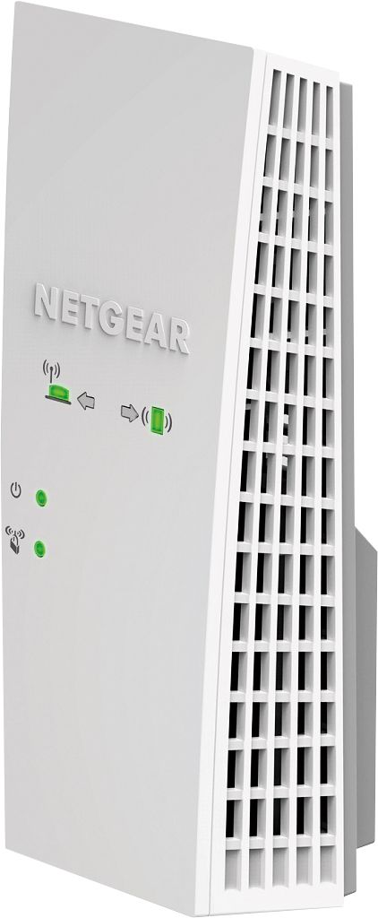 Left View: NETGEAR - Nighthawk AC1900 Dual-Band Wi-Fi Range Extender - White