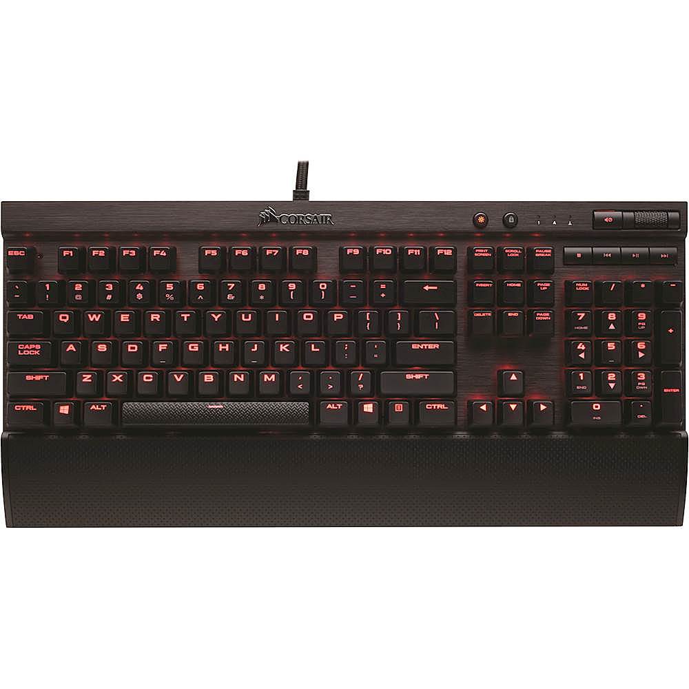 CORSAIR K70 LUX Mechanical Gaming Keyboard Red Backlit Cherry MX Brown Switch Anodized brushed aluminum CH-9101022-NA - Best