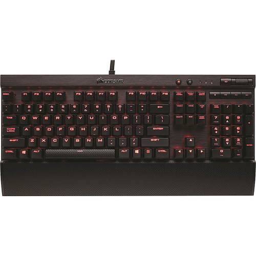 CORSAIR - LUX LED Mechanical Gaming Keyboard - Anodized brushed aluminum - Larger Front