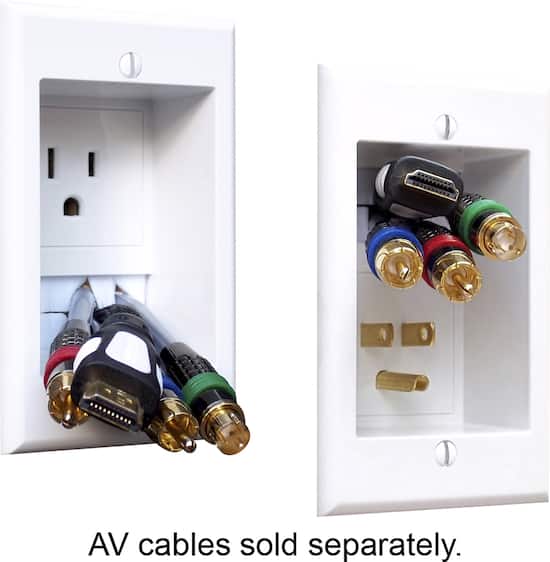 Powerbridge In Wall Power And Cable Management System White