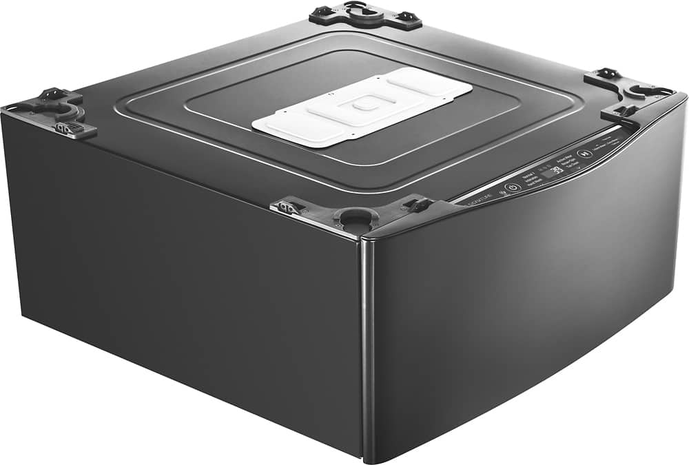 Alt View 12. LG - SIGNATURE SideKick 1.0 Cu. Ft. High-Efficiency Smart Top Load Pedestal Washer with SmartRinse - Black stainless steel.