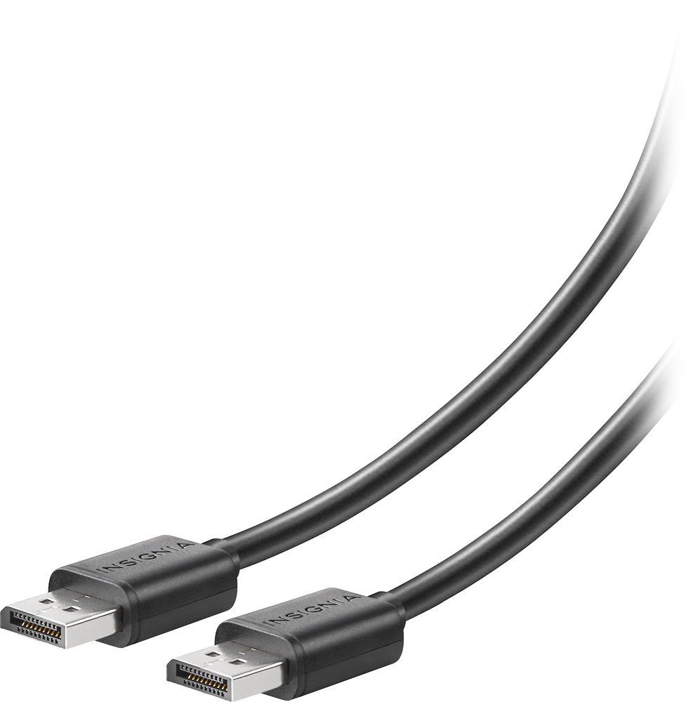 Angle View: Insignia™ - 6' 4K Ultra HD DisplayPort Cable - Black