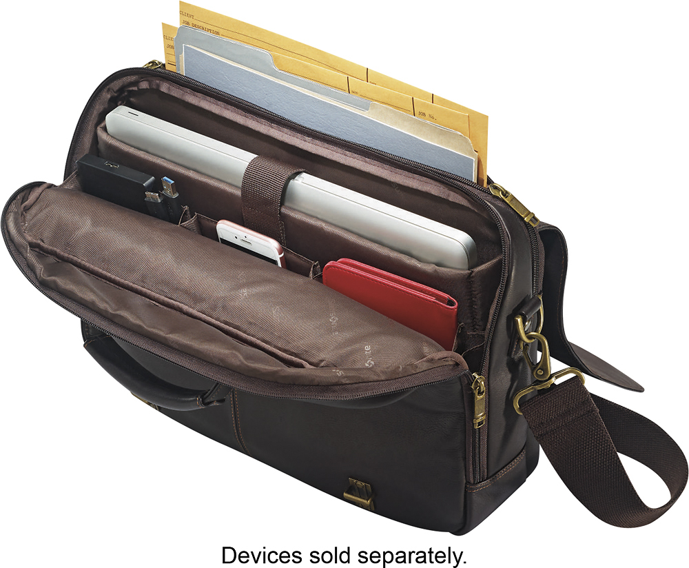 Best Buy: Samsonite Flapover 15.6 Laptop Messenger Bag Brown