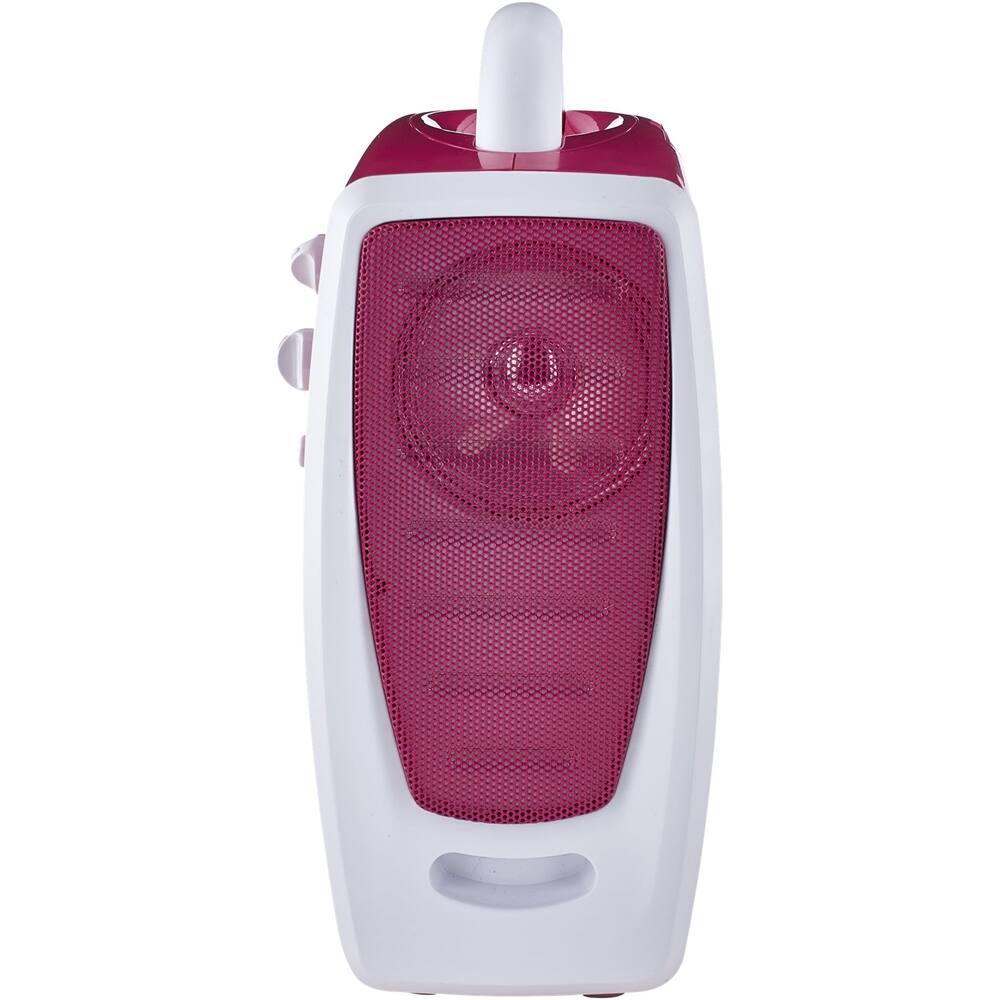 Angle. Singing Machine - CD+G Portable Karaoke System - Pink.