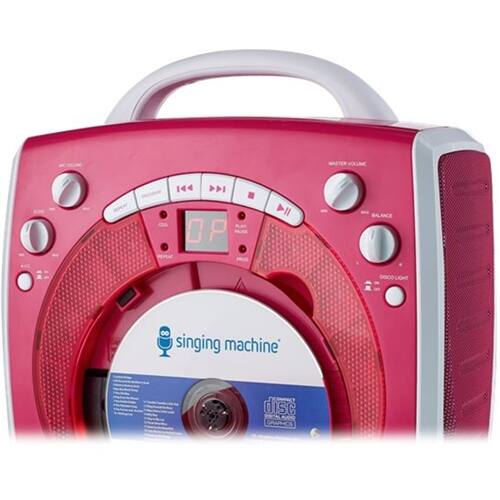 Alt View 16. Singing Machine - CD+G Portable Karaoke System - Pink.